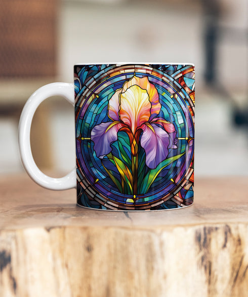 Iris Suncatcher Artwork Ceramic Mug